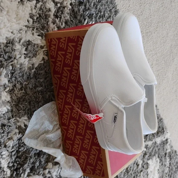 Vans White Asher Size 6.5 - Picture 2 of 9